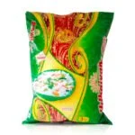 Bag of Udhaiyam Boiled Rice from "DM Traders Organic Store" with green, red, and yellow design, showing a bowl of cooked rice and labelled as aged rice, 1 kg.