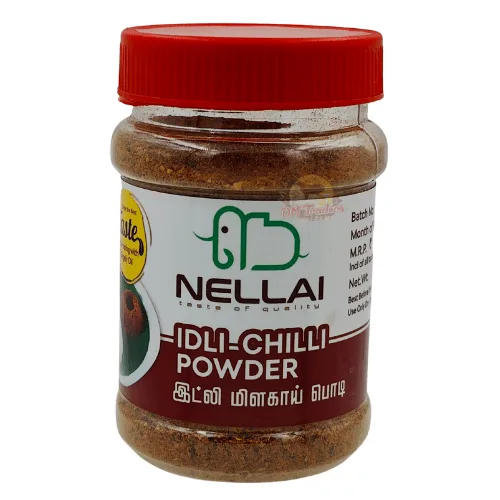 Idly Chilli Powder Nellai Idli-Chilli Powder Jar With Red Lid.idly Chilli Powder